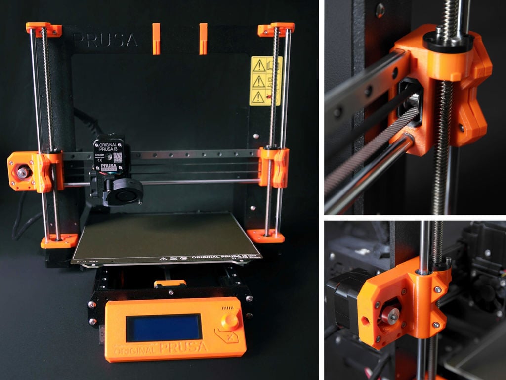 X-axis upgrade with linear rail, belt tensioner and bearing clamping - Prusa MK3 / MK3s / MK3s+