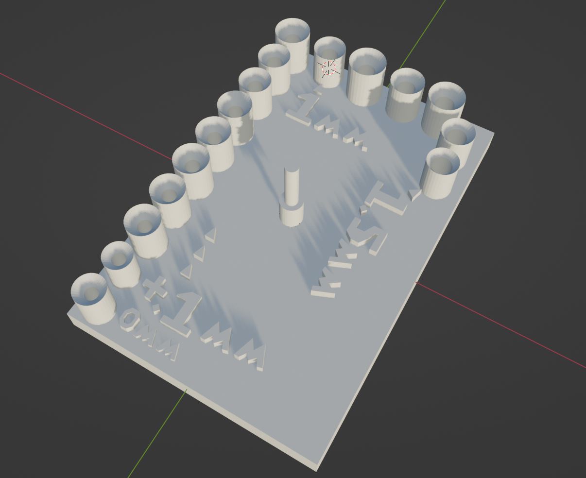 Resin printer Peg Tolerance Test Board