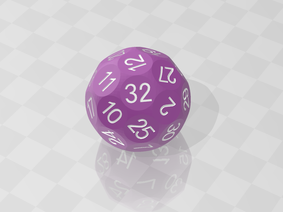[D32]Truncated Sphere Thirty-two Sided Die