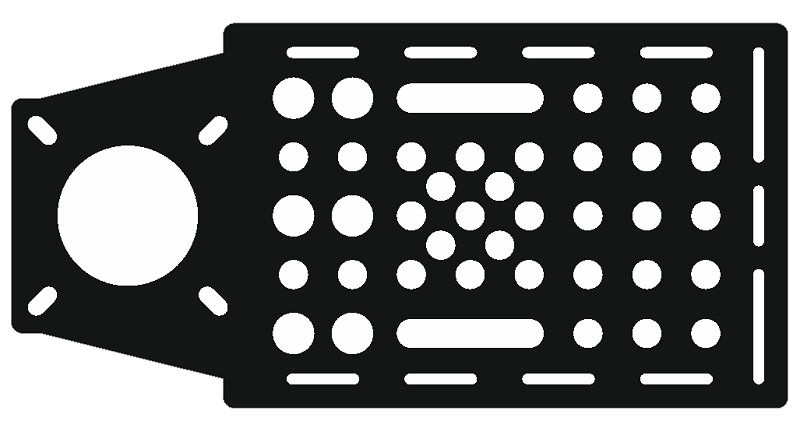 Z-axis universal plate 132*65,5*5 mm (stl file). V-Slot 2020 2040 4040 (Model: AV-1-v2)