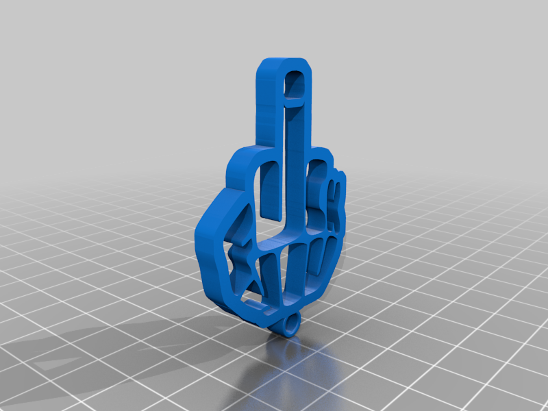 Keychain The middle finger 