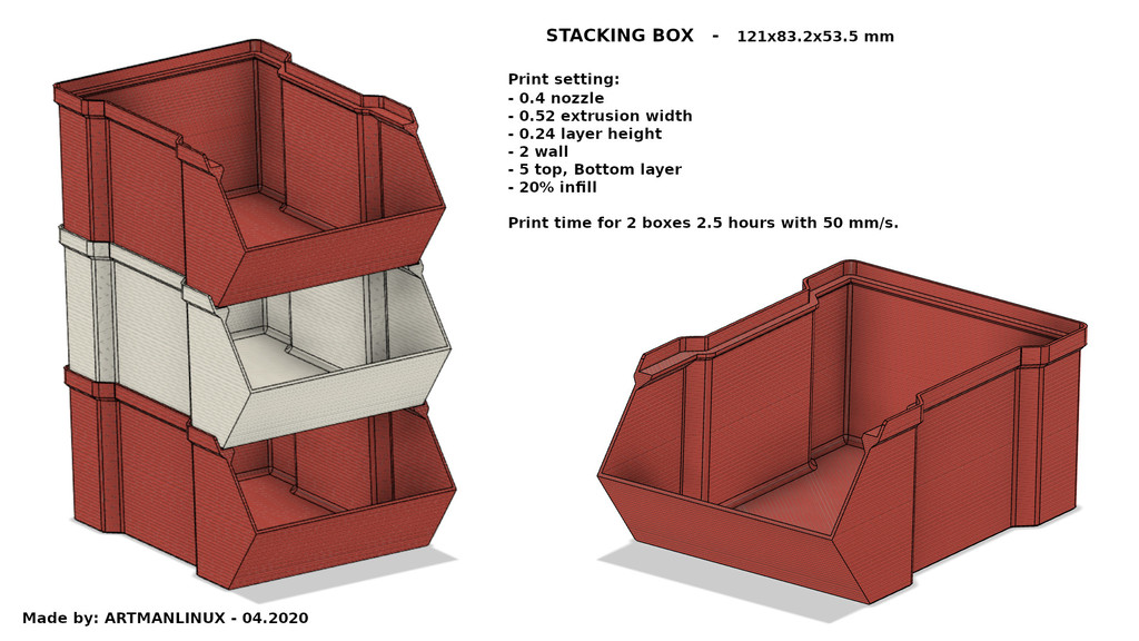 Stacking box - garage 80x120x50