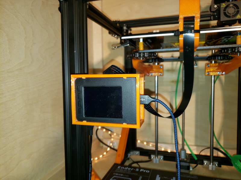 3d printer mount for adafruit clear case w/2.8" pitft display