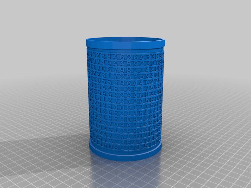 Tower of Pi Pencil Holder (First 655 digits of pi)