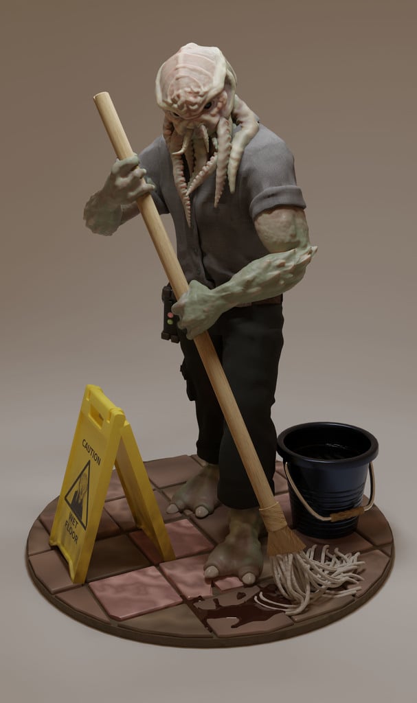 Cthulhu, the Janitor - Tabletop Miniature