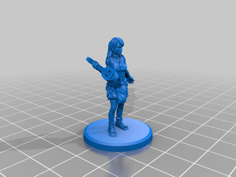 Female Bard Miniature NPC for DND RPG