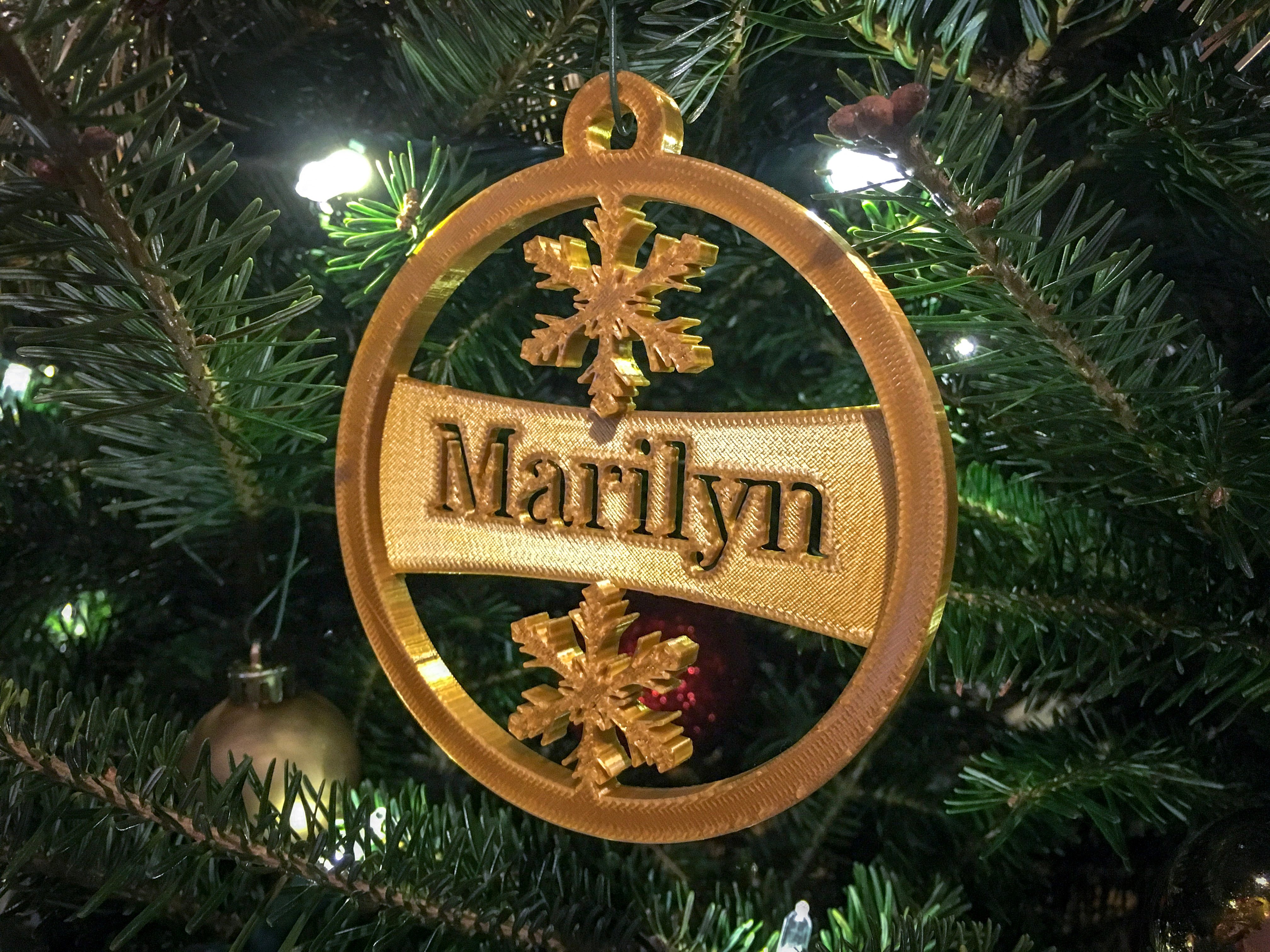 Custom Ornament Medallion Snowflake 2