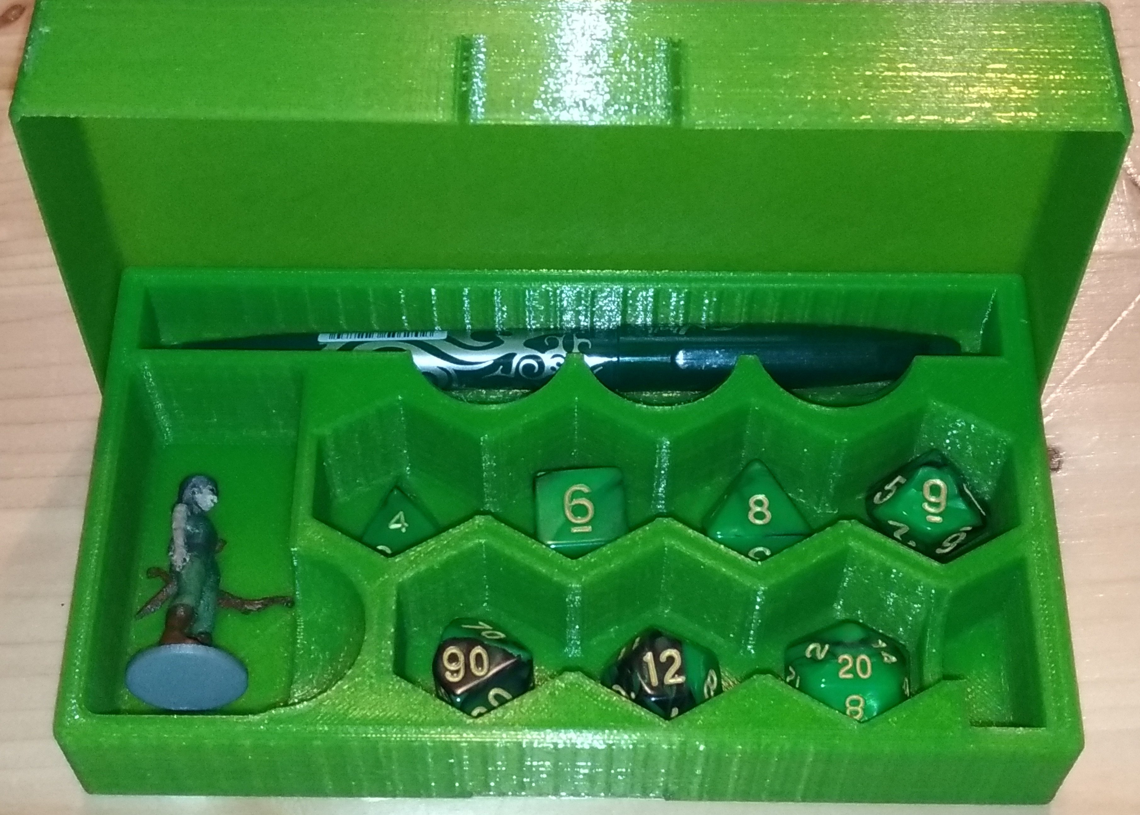 Miniature, Pen and Dice Box for D&D / Pathfinder