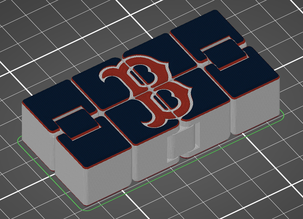 Yet Another Fidget Infinity Cube v2 - Red Sox Edition