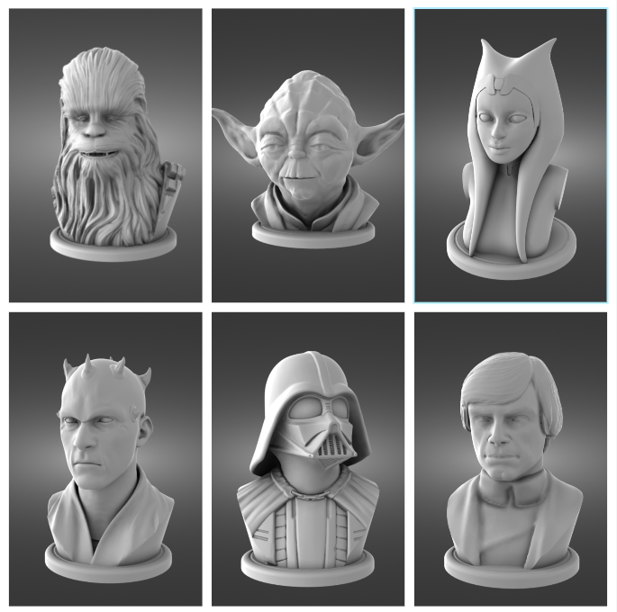 Star Wars pawns set for boardgames