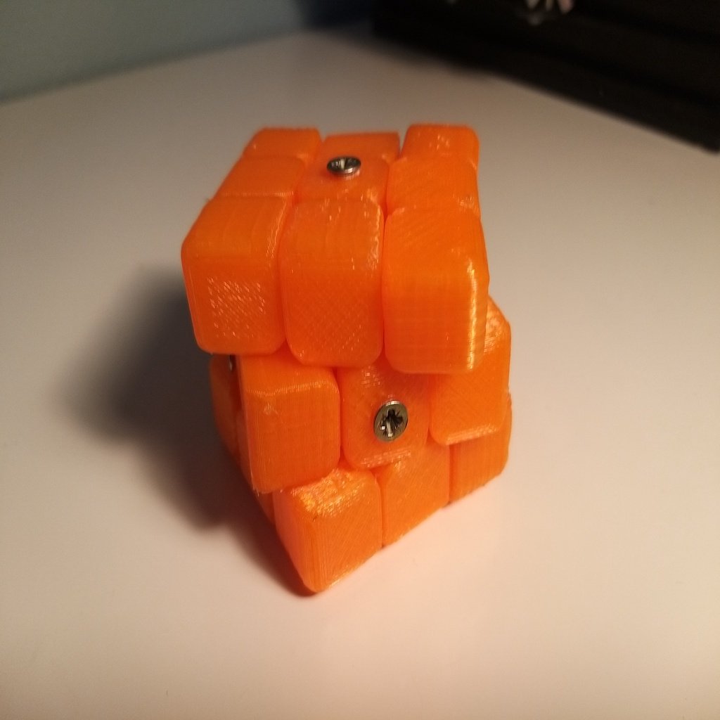 3D printed 3x3 twisty puzzle (rubik's cube)