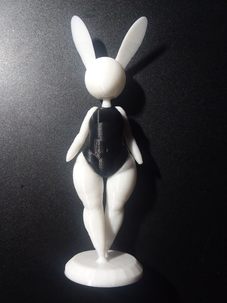 Minimalist Bunny, Cat, and Fox Girl Figurines