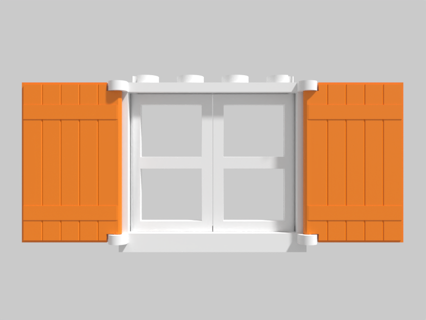 Lego compatible window shutters