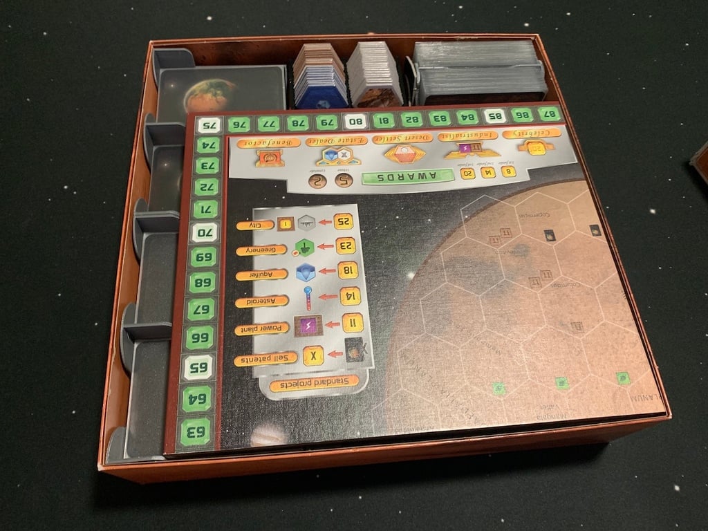 Terraforming Mars Organizer (Sleeved cards, Expansions through Colonies)