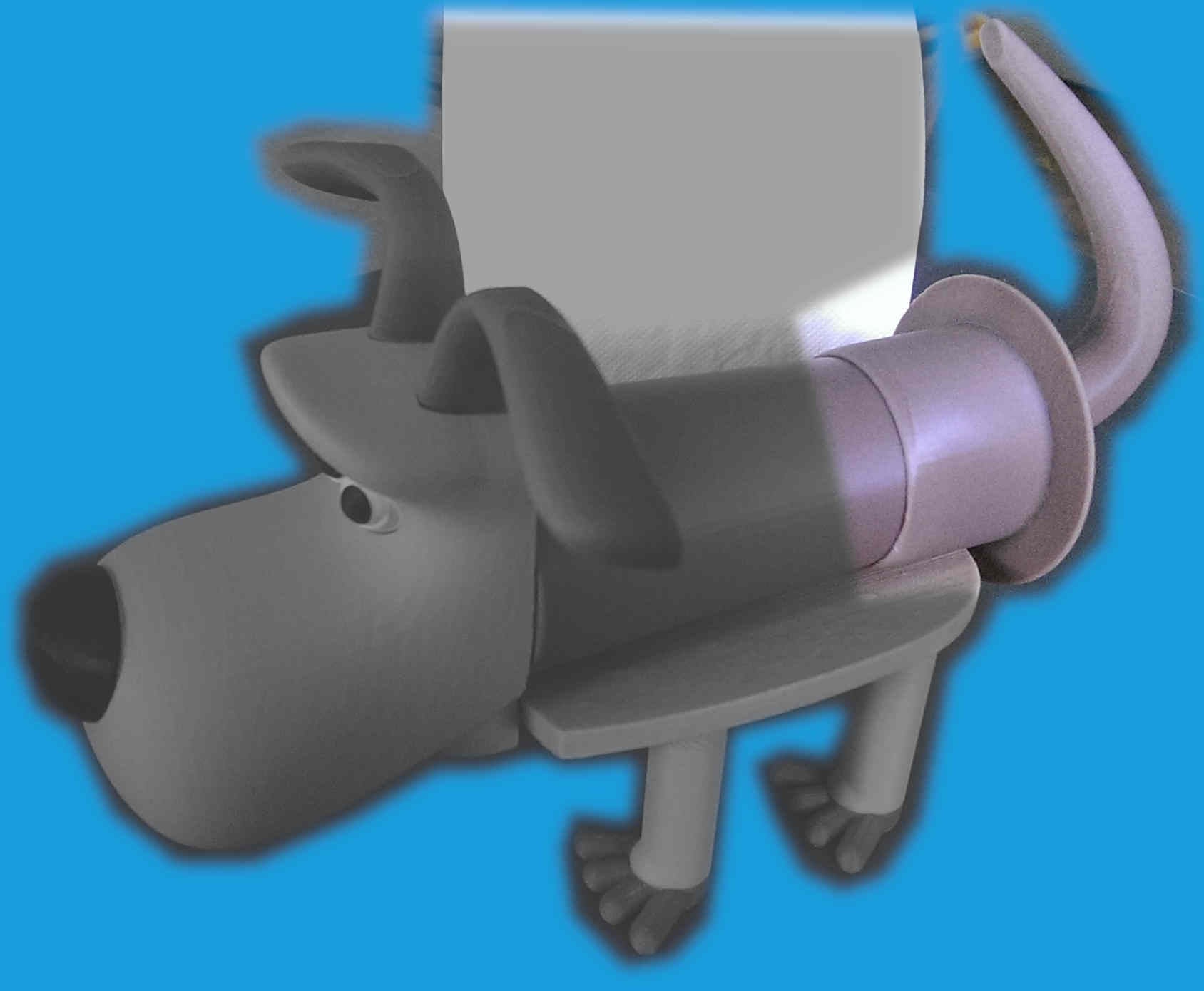Gromit Toilet Roll Holder (Neck+)Tail Extension (smaller and larger rolls)