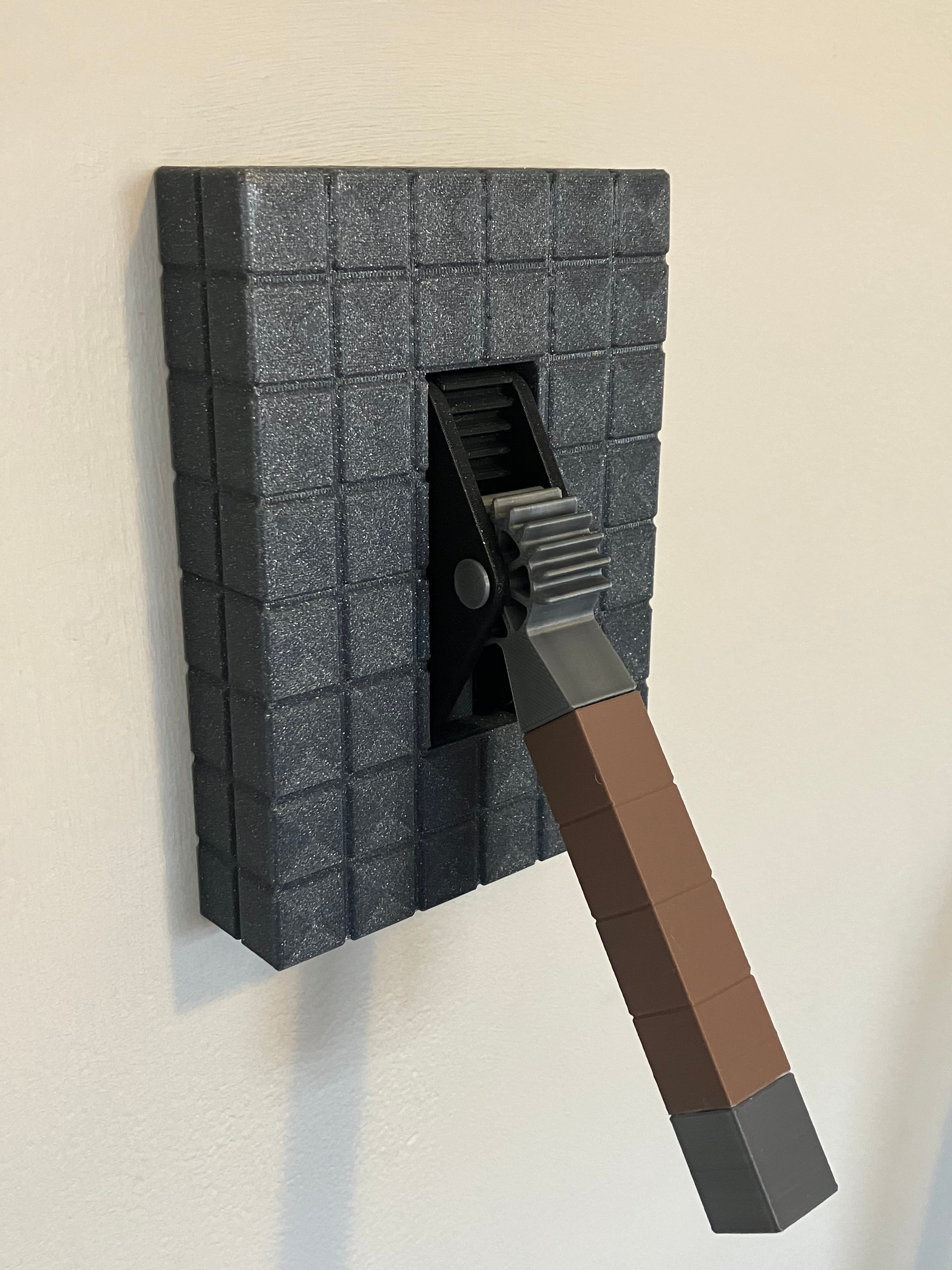 Minecraft Geared Lever Switch (Flat switch)