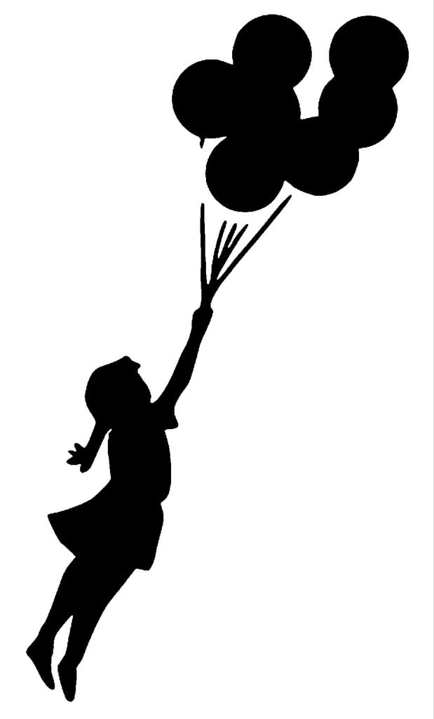 Banksy Flying Balloon Girl stencil