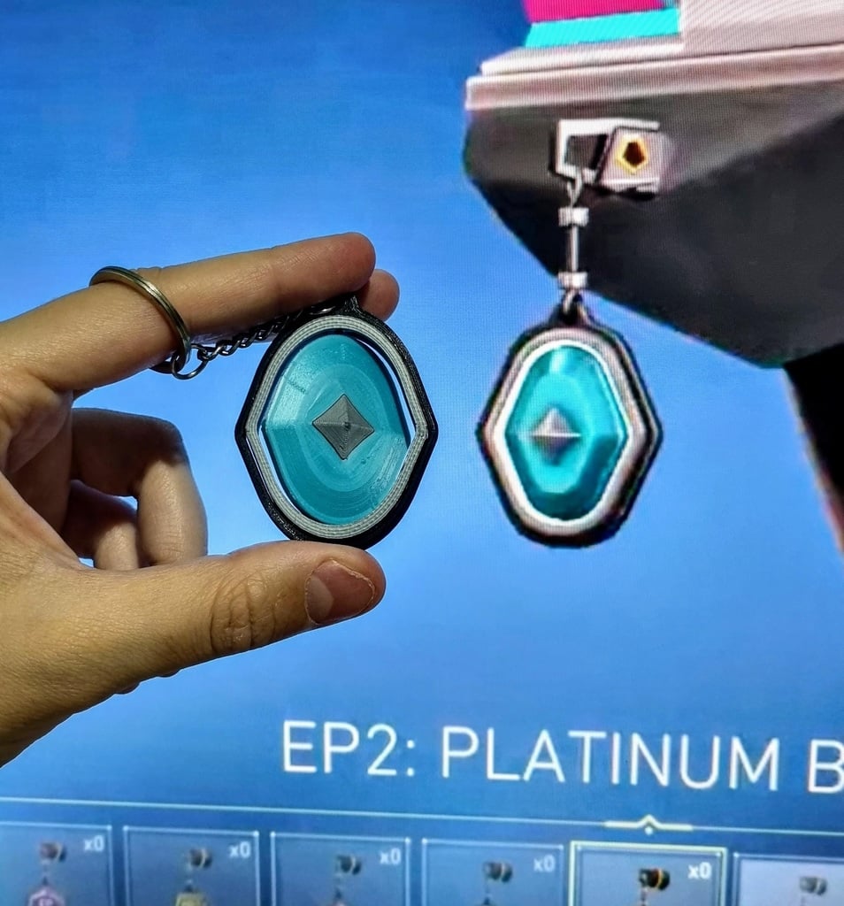 SPINNING Platinum rank buddy keychain (Valorant)