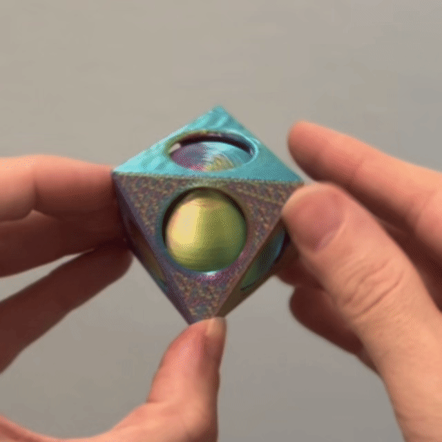 Miniatura 3 do modelo 3D Spinning Sphere Inside the Octahedron | Print-in-Place Fidget Toy