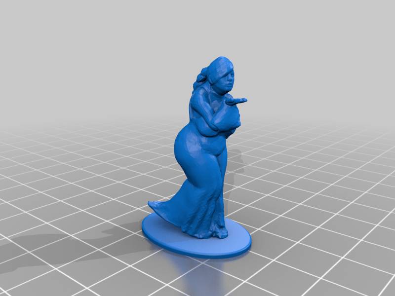 Figurine of a woman in a dress. Scale 1:35