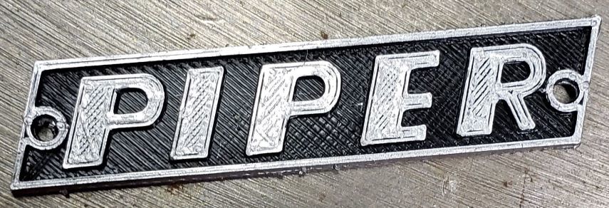 33% Piper Cub side badge 