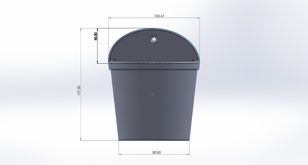 Plant Pot For Wall 103mm wide top 80mm bottom