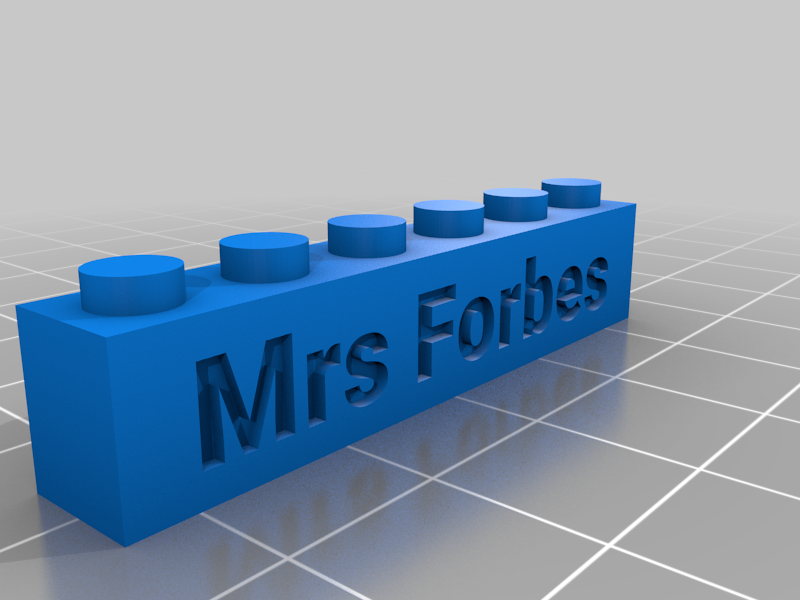 Mrs Forbes lego brick