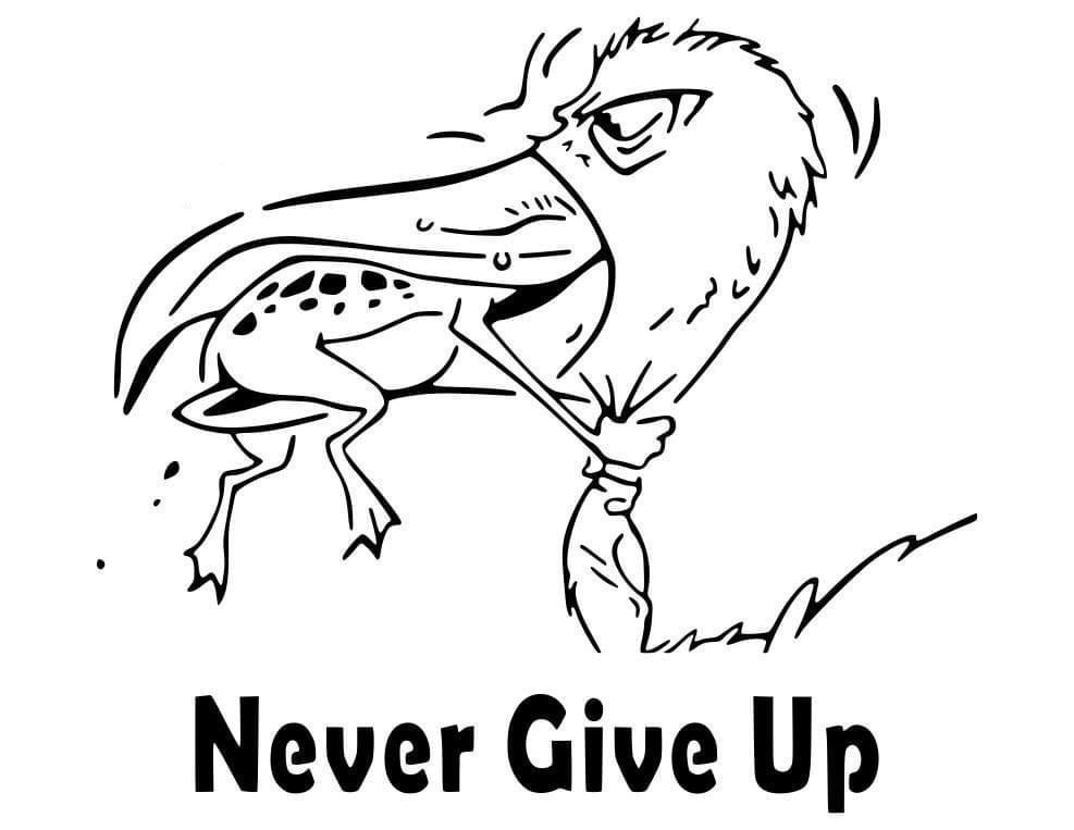 Never Give Up stencil