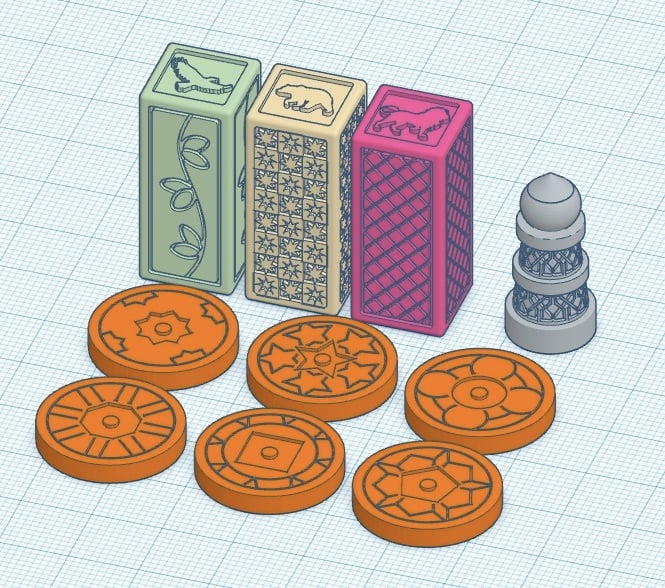 Pax Pamir tokens for Print and Play