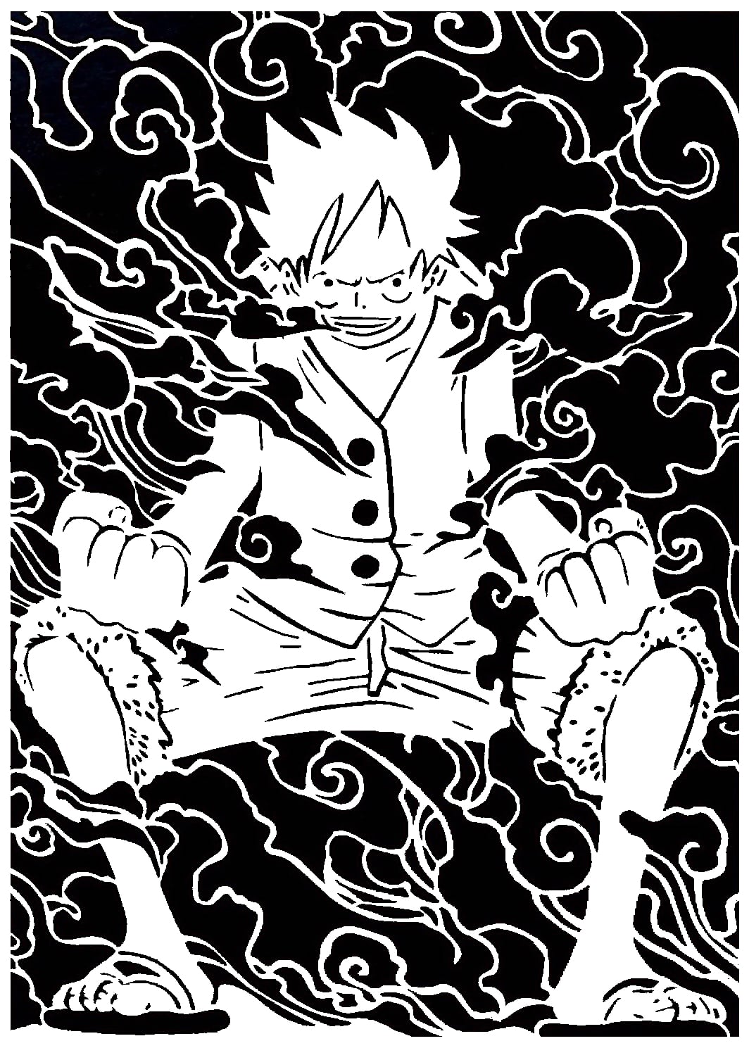 Monkey D. Luffy stencil 8