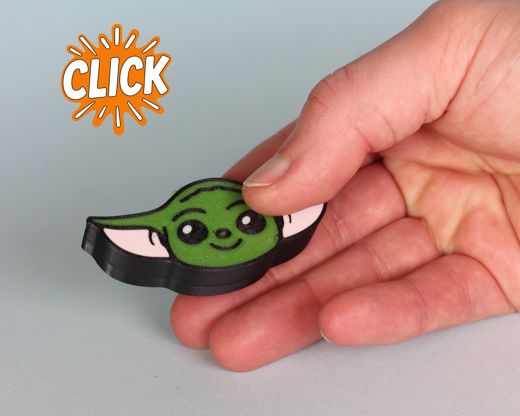 Baby Yoda Fidget Clicker – A Galactic Fidget Friend - Keychain