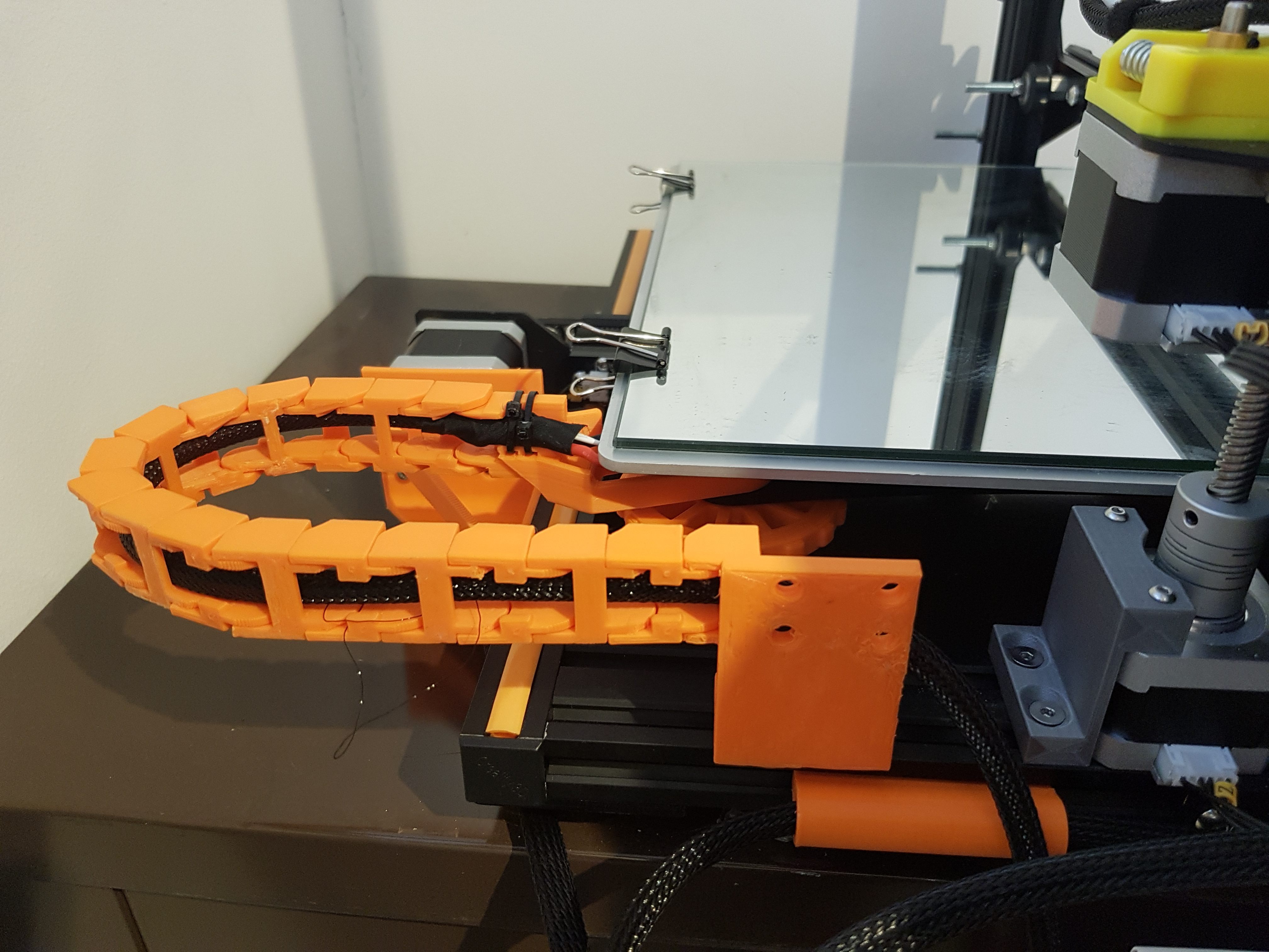 Creality CR-10 Y axis cable drag chain