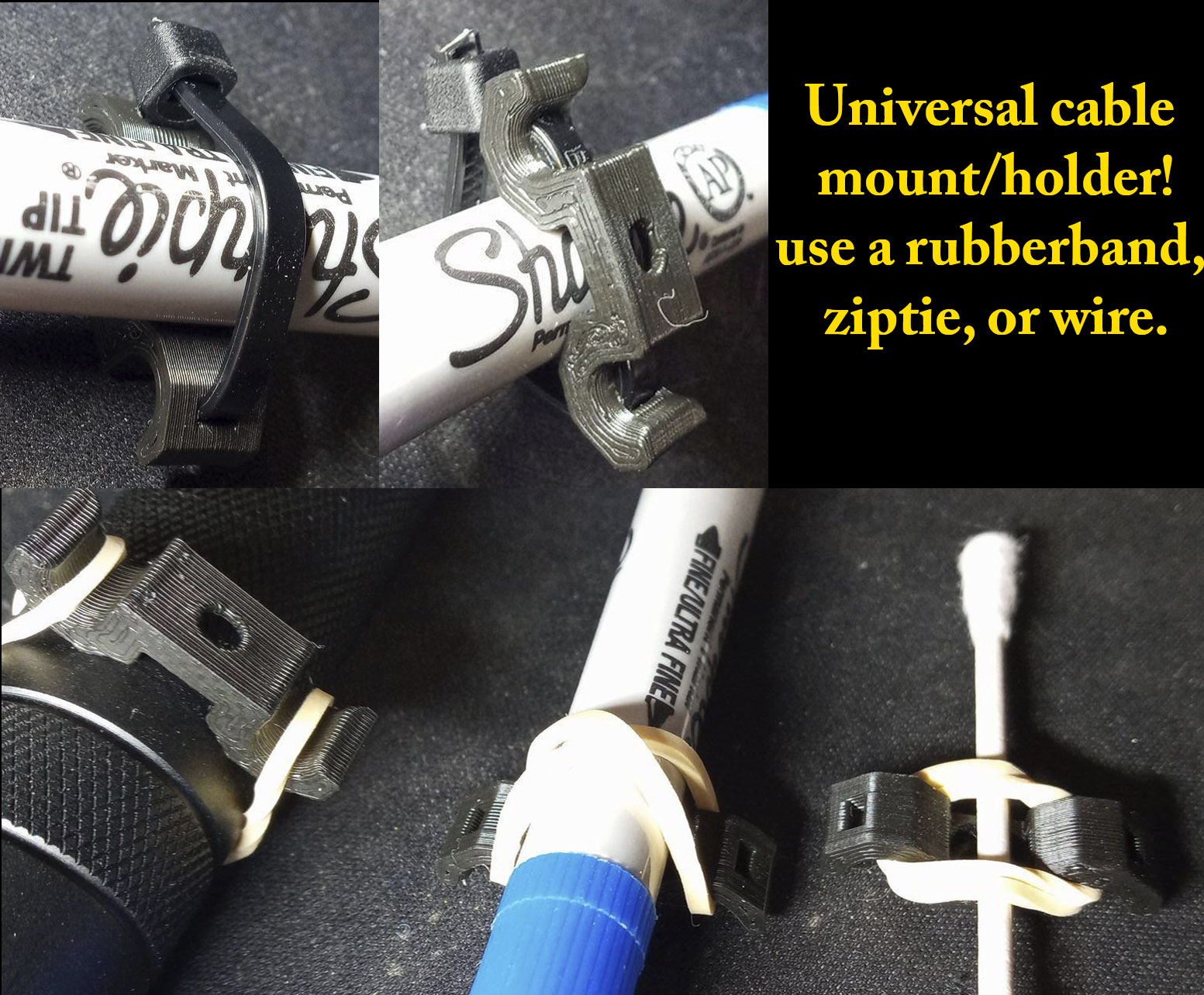 Universal cable mount/holder