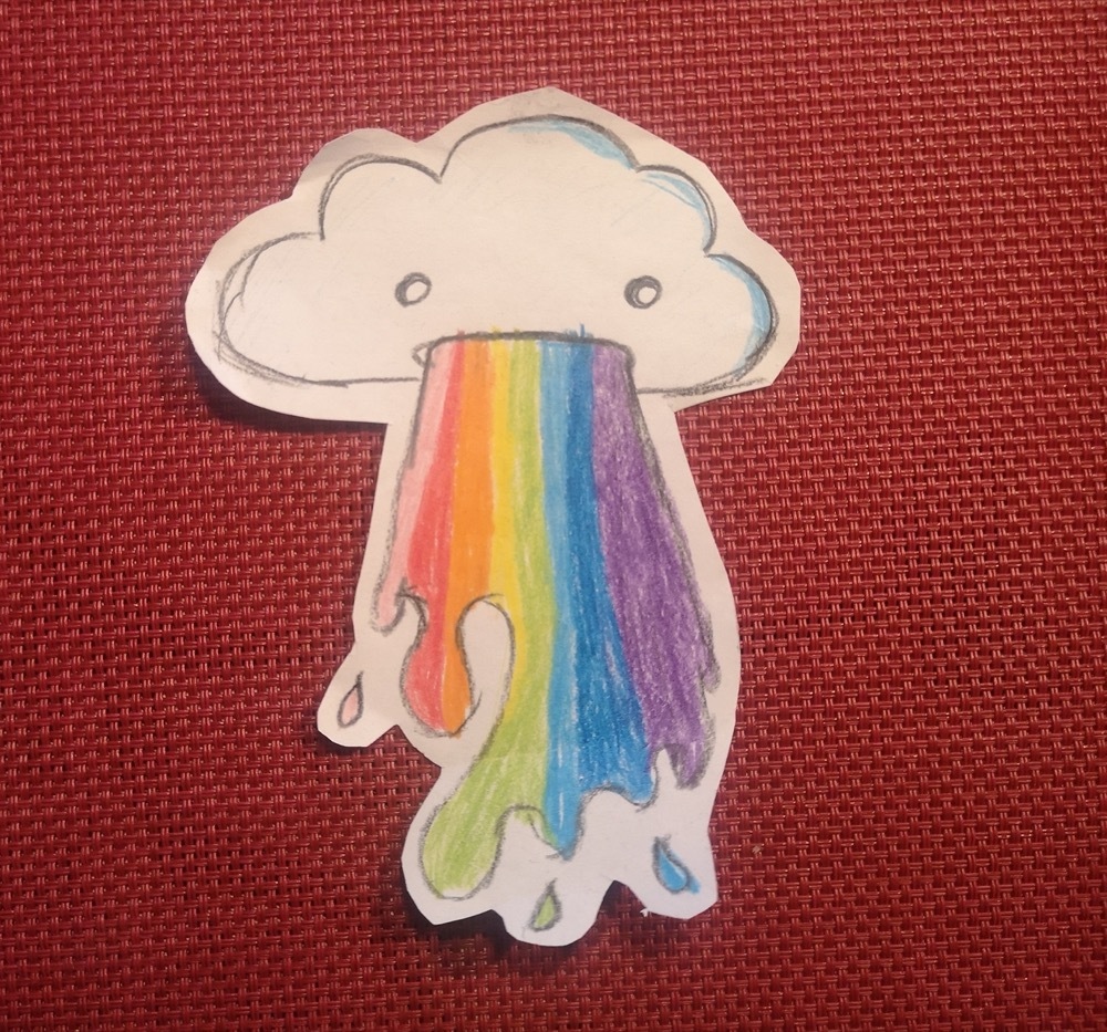 Cloud rainbow cookie cutter