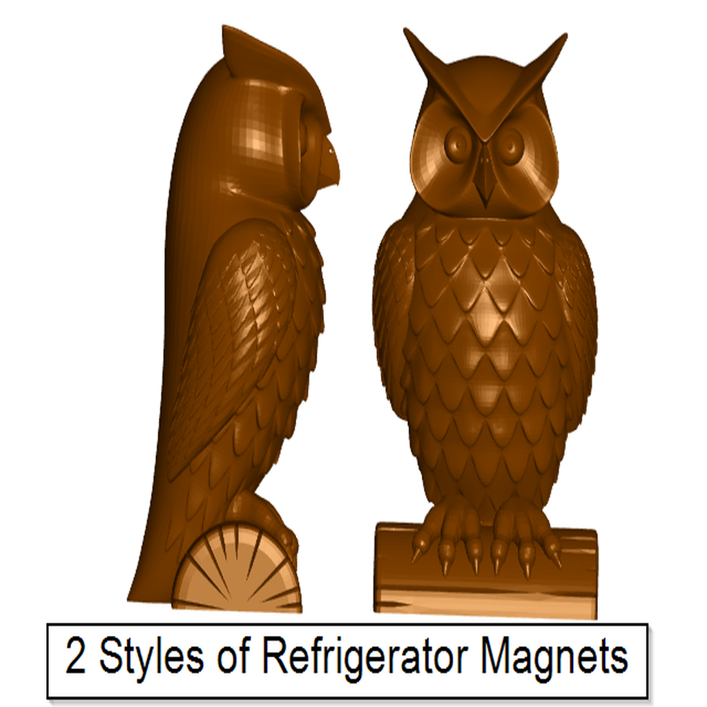 Owl Refrigerator / Whiteboard Magnets