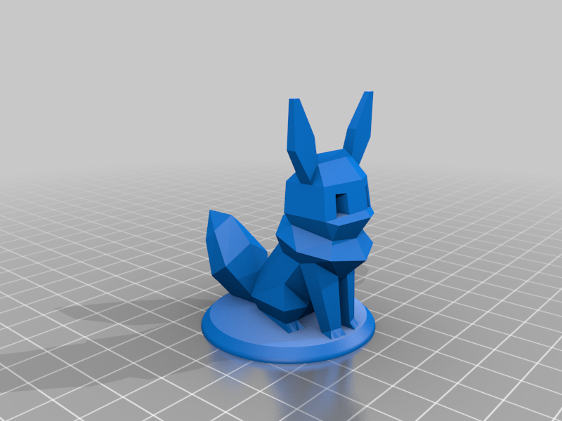 low poly eevee with base