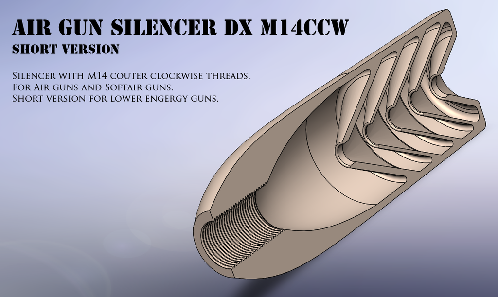 Air Gun Silencer DX M14ccw