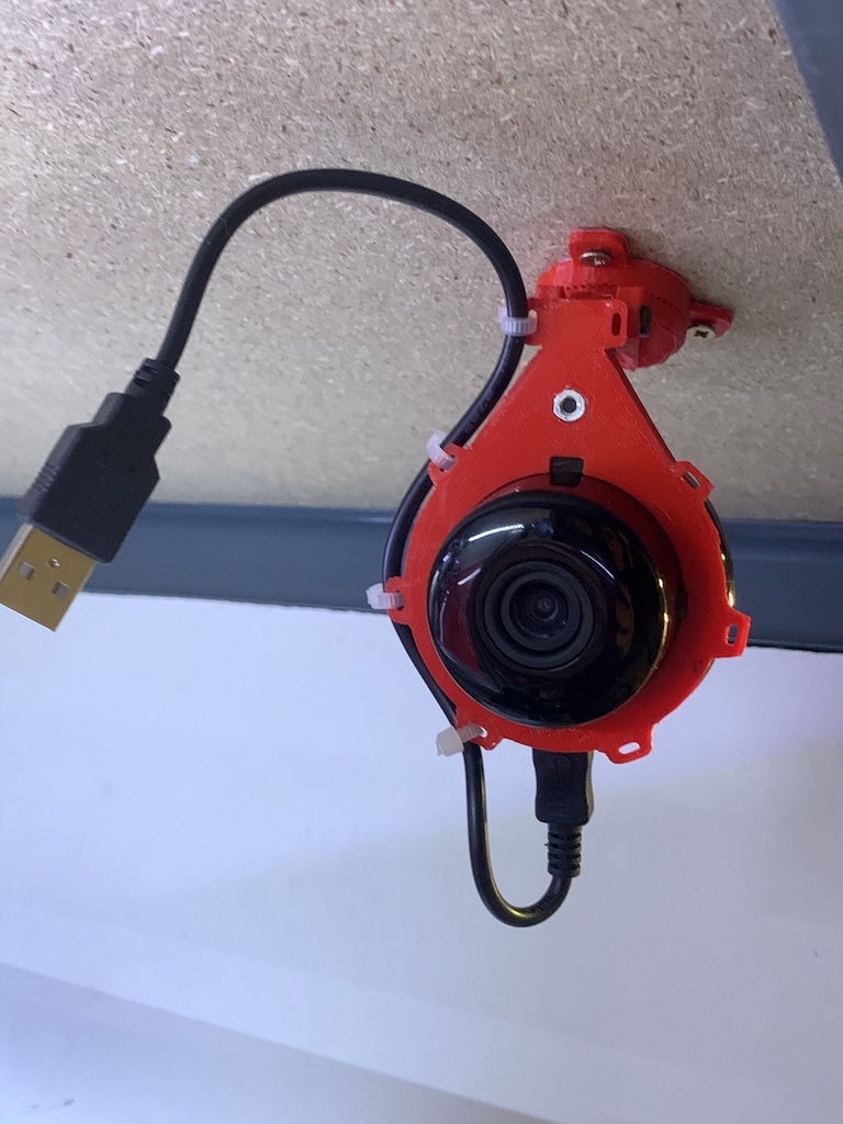 Circular HD Wireless IP camera support for 3D printer