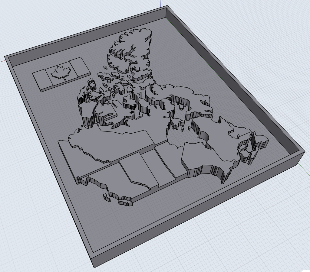 3D Map of Canada