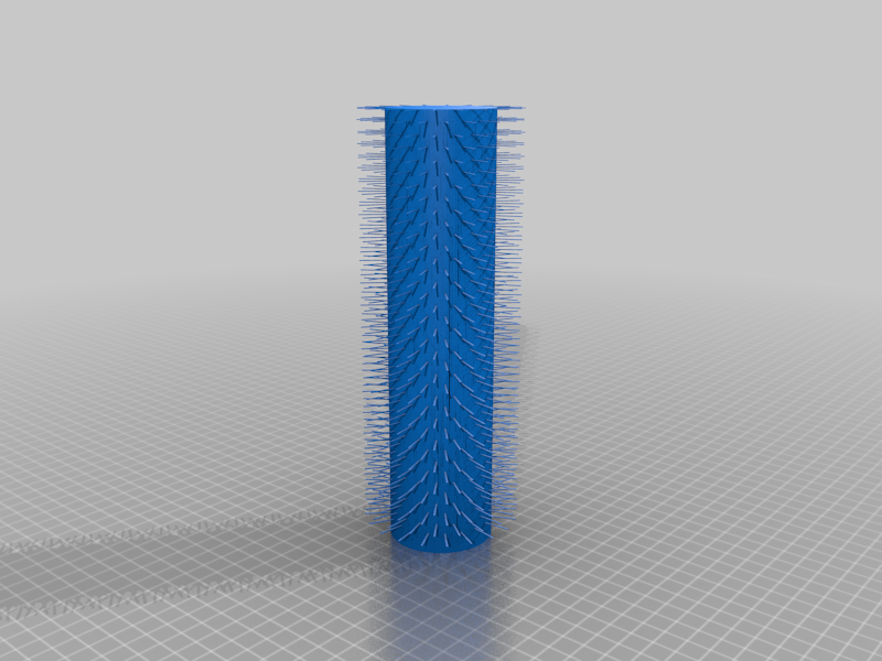cylindrical tall hairy vase