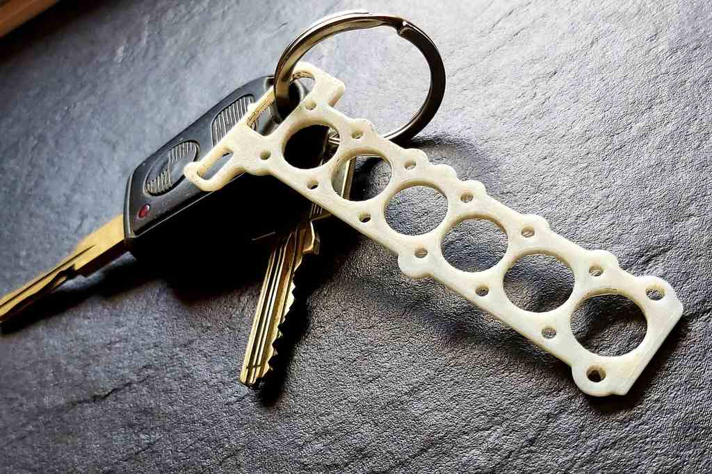 BMW M50 M52 style head gasket key chain / Zylinderkopfdichtung Schlüsselanhänger