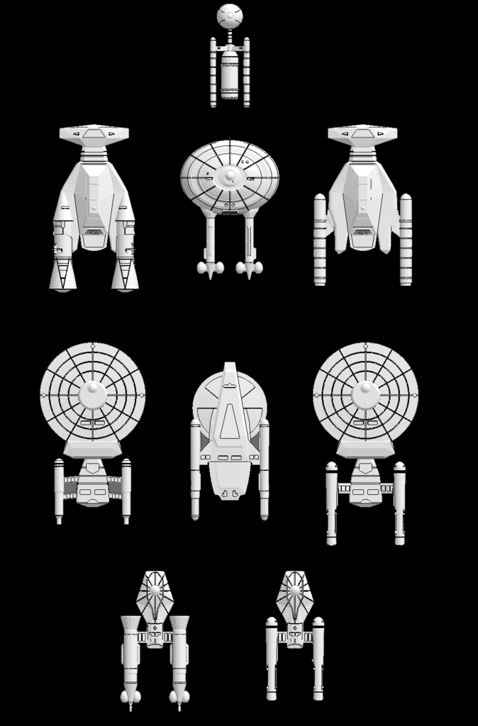 Pre-TOS Federation ships: Star Trek starship parts kit expansion #12