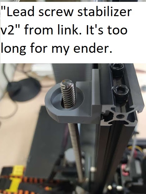 Ender 3 Z axis lead screw stabilizer