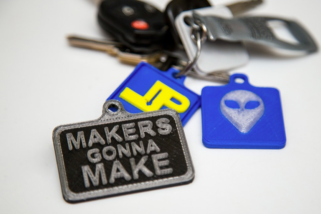 Keychains (Alien/MakersMake/MyLogo) - (UPDATED)