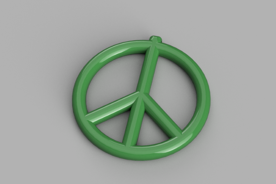 peace sign keychain