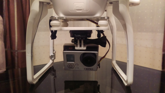 DJI Phantom 2/3 vision plus GoPro case mount