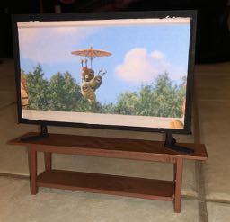 75" Big Screen TV and TV Stand 1:12 Scale