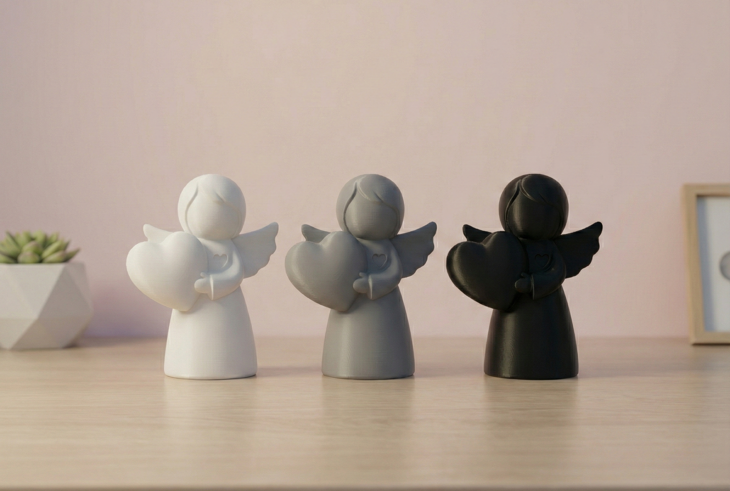Valentine Heart Angel - Minimalist Decor