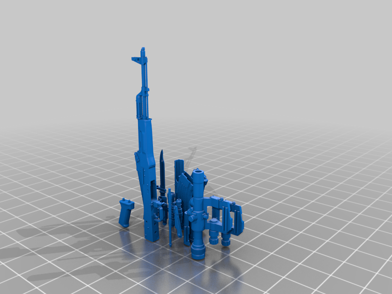 AK-47 3d Scale Model for resin printing