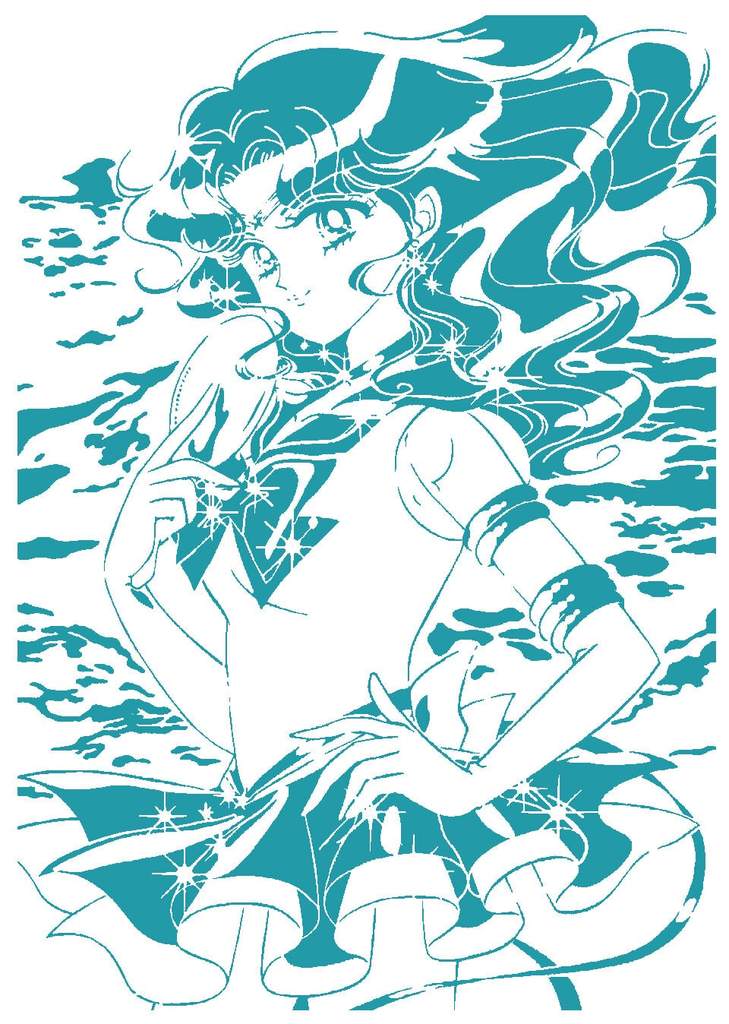 Sailor Neptune stencil